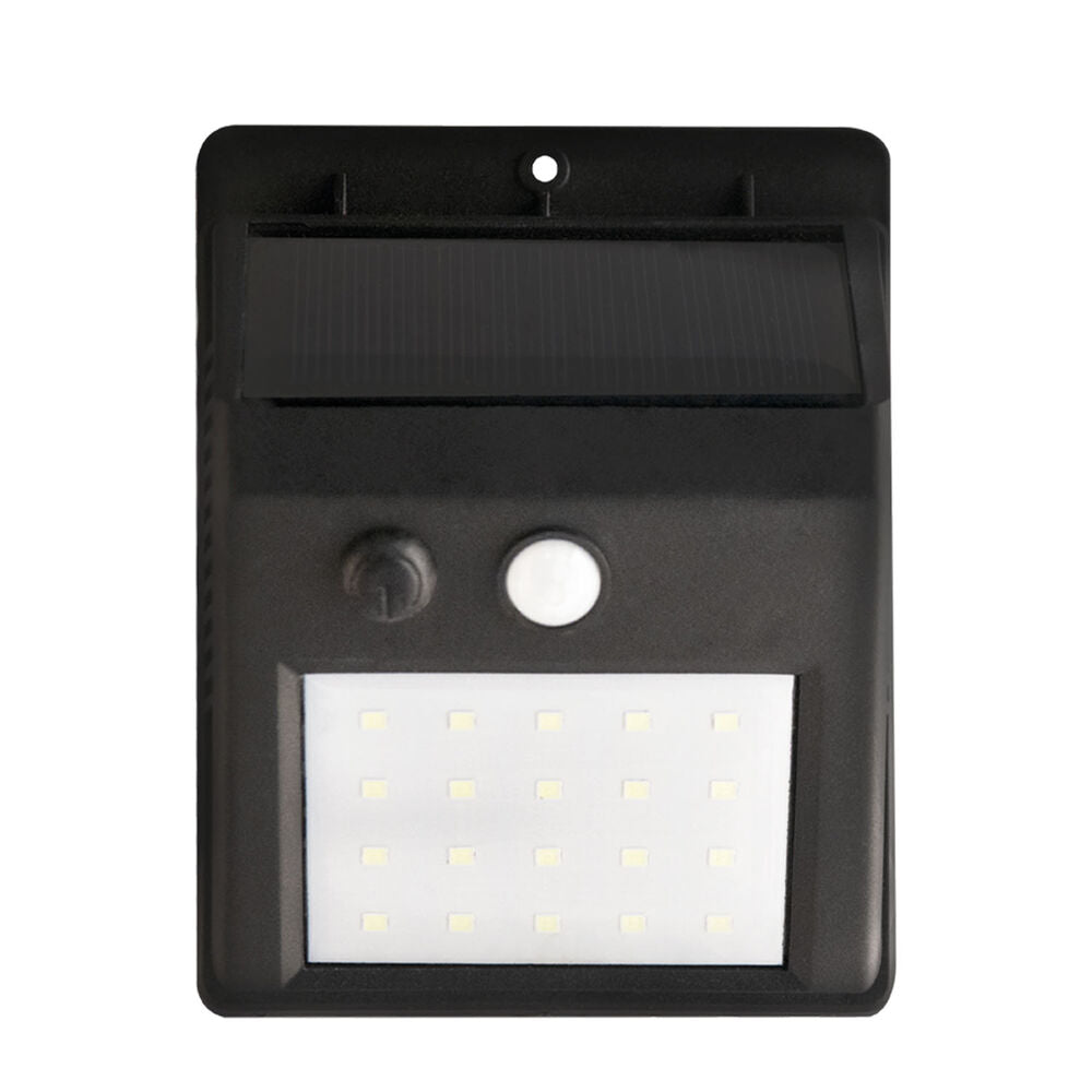 Modee Solar Wand Leuchte LED 43x87x115mm Kunststoff schwarz 6000K IP44 3,7V Batterie
