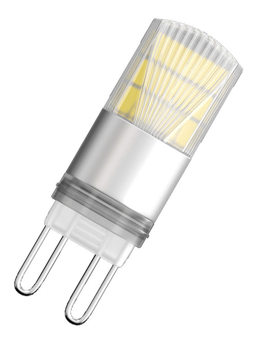 Modee G9 LED Lampe SMD Alu transparent 300° 4,2-40W/860 tageslichtweiß 390lm 220-240V 1er Blister