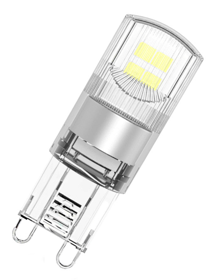 Modee SMD LED Alu-Plastik Pin klar 300° 1,9-21W/840 kaltweiß 200lm G9 220-240V 1er Blister