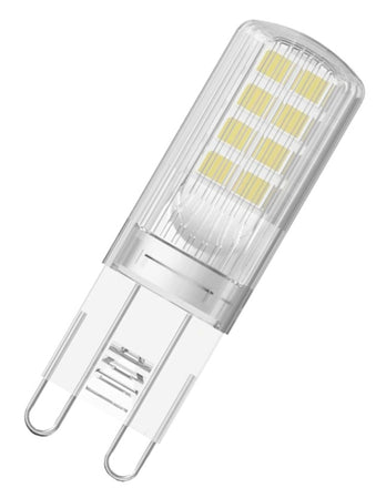 Modee SMD LED Alu-Plastik Pin klar 300° 2,6-30W/827 warmweiß 320lm G9 220-240V 1er Blister