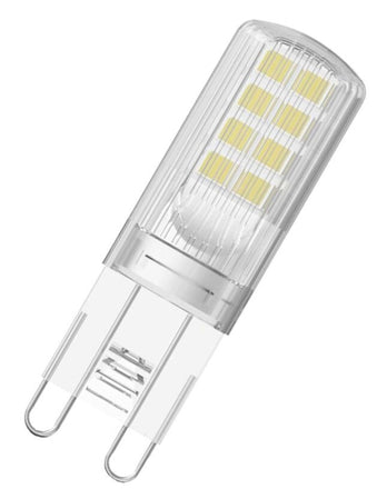 Modee SMD LED Alu-Plastik Pin klar 300° 2,6-30W/840 kaltweiß 320lm G9 220-240V 1er Blister