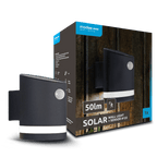 Modee Solar Wand Leuchte LED 120x95x130mm Edelstahl Kunststoff schwarz 9000K IP44 3,7V Batterie