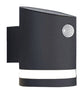 Modee Solar Wand Leuchte LED 120x95x130mm Edelstahl Kunststoff schwarz 9000K IP44 3,7V Batterie