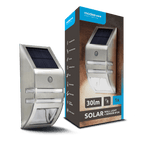 Modee Solar Wand Leuchte LED 80x50x170mm Edelstahl Kunststoff 9000K IP44 3,7V Batterie