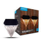 Modee Solar Wand Leuchte LED 97x55x120mm Kunststoff schwarz 3000K IP44 1,2V Batterie 2er Pack