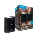 Modee Solar Wand Leuchte LED 275x250x240mm Kunststoff schwarz 9000K IP44 1,2V Batterie 2er Pack