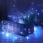 Modee Lichterkette 10m 100 LED flexiblen Draht silber 3,6W 6000K 360° IP44 220-240V Netzstecker 8 Funktionen