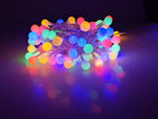Modee Lichterkette 10m 100 LED Multicolor kleine Kugeln Kunststoff grün 3,6W 360° IP44 220-240V Netzstecker 8 Funktionen
