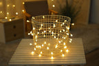 Modee Lichterkette 10m 100 LED kleine Kugeln Kunststoff grün 3,6W 2700K 360° IP44 220-240V Netzstecker 8 Funktionen