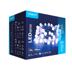 Modee Lichterkette 10m 100 LED kleine Kugeln Kunststoff grün 3,6W 6000K 360° IP44 220-240V Netzstecker 8 Funktionen