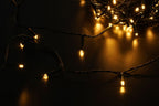 Modee Lichterkette 10m 100 LED Kunststoff grün 3,6W 2700K 360° IP44 220-240V Netzstecker 8 Funktionen