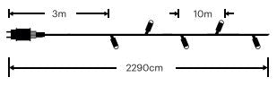 Modee Lichterkette 20m 200 LED Kunststoff grün 3,6W 2700K 360° IP44 220-240V Netzstecker 8 Funktionen