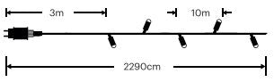Modee Lichterkette 20m 200 LED Kunststoff grün 3,6W 6000K 360° IP44 220-240V Netzstecker 8 Funktionen