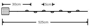 Modee Lichterkette 5m 100 LED flexiblen Draht silber 1W 2700K 360° IP20 4,5V batteriebetrieben 3xAA, (Batterien nicht enthalten)