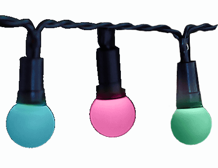 Modee Solar Lichterkette 7,9m 50 LED kleine Kugeln Kunststoff farbig 2700-3200K IP44 1,2V Batterie 2 Funktionen