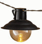 Modee Solar Lichterkette 4,7m 10 LED Kugel Laterne 90x75mm Kunststoff schwarz 2700-3200K IP44 1,2V Batterie 2 Funktionen