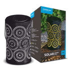 Modee Solar Larterne Leuchte LED 110x200mm Metall Kunststoff schwarz 2700-3200K IP44 1,2V Batterie
