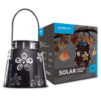 Modee Solar Larterne Leuchte LED 115x110mm Metall Kunststoff schwarz 2700-3200K IP44 1,2V Batterie