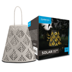 Modee Solar Larterne Leuchte LED 115x110mm Metall Kunststoff grau 2700-3200K IP44 1,2V Batterie