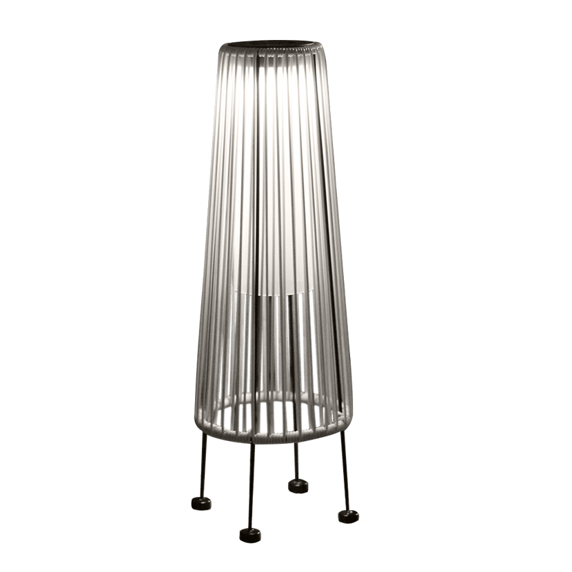 Modee Solar Larterne Leuchte LED 170x480mm Metall Kunststoff grau 9000-9800K IP44 1,2V Batterie