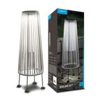 Modee Solar Larterne Leuchte LED 170x480mm Metall Kunststoff grau 9000-9800K IP44 1,2V Batterie