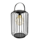 Modee Solar Larterne Leuchte LED 175x280mm Metall Kunststoff Glas schwarz 2700-3200K IP44 1,2V Batterie
