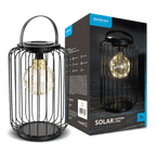 Modee Solar Larterne Leuchte LED 175x280mm Metall Kunststoff Glas schwarz 2700-3200K IP44 1,2V Batterie