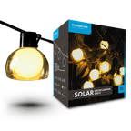 Modee Solar Lichterkette 4,4m 8 LED Laterne 75x70mm Kunststoff 2600-3000K IP44 1,2V Batterie 2 Funktionen