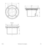 EVN Bodeneinbauleuchte Edelstahl Optik mit niedriger Einbautiefe rund 68mm 230V IP67