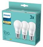 Philips LED LEDbulb A65 matt 150° 13-100W/827 warmweiß 1521lm E27 220-240V 3er Pack