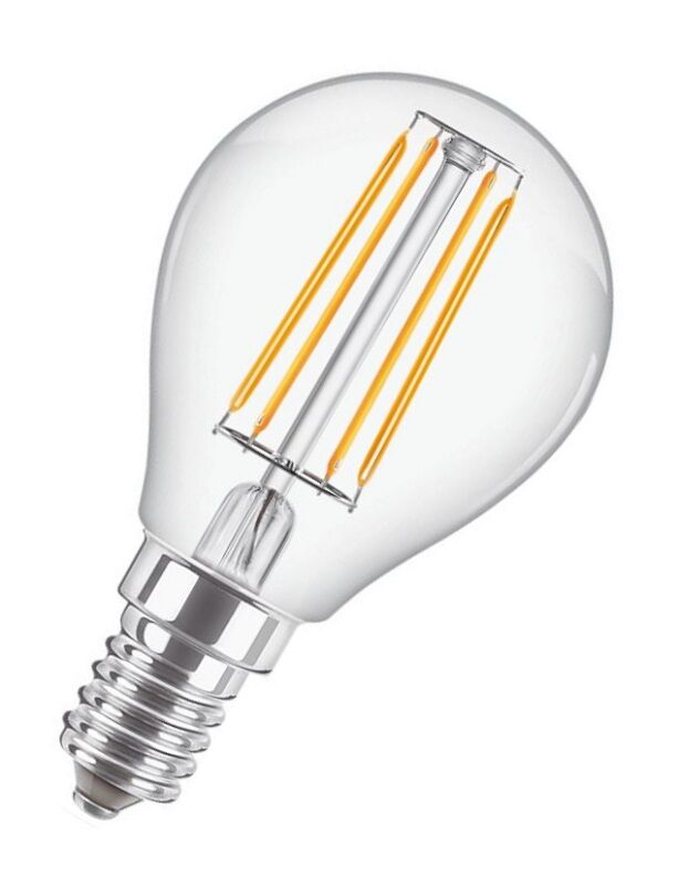 Philips CorePro LEDluster P45 Filament 4,3-40W/827 LED E14 470lm warmweiß