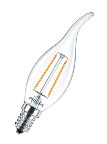 Philips CorePro LEDcandle BA35 Filament 2-25W/827 LED E14 250lm warmweiß