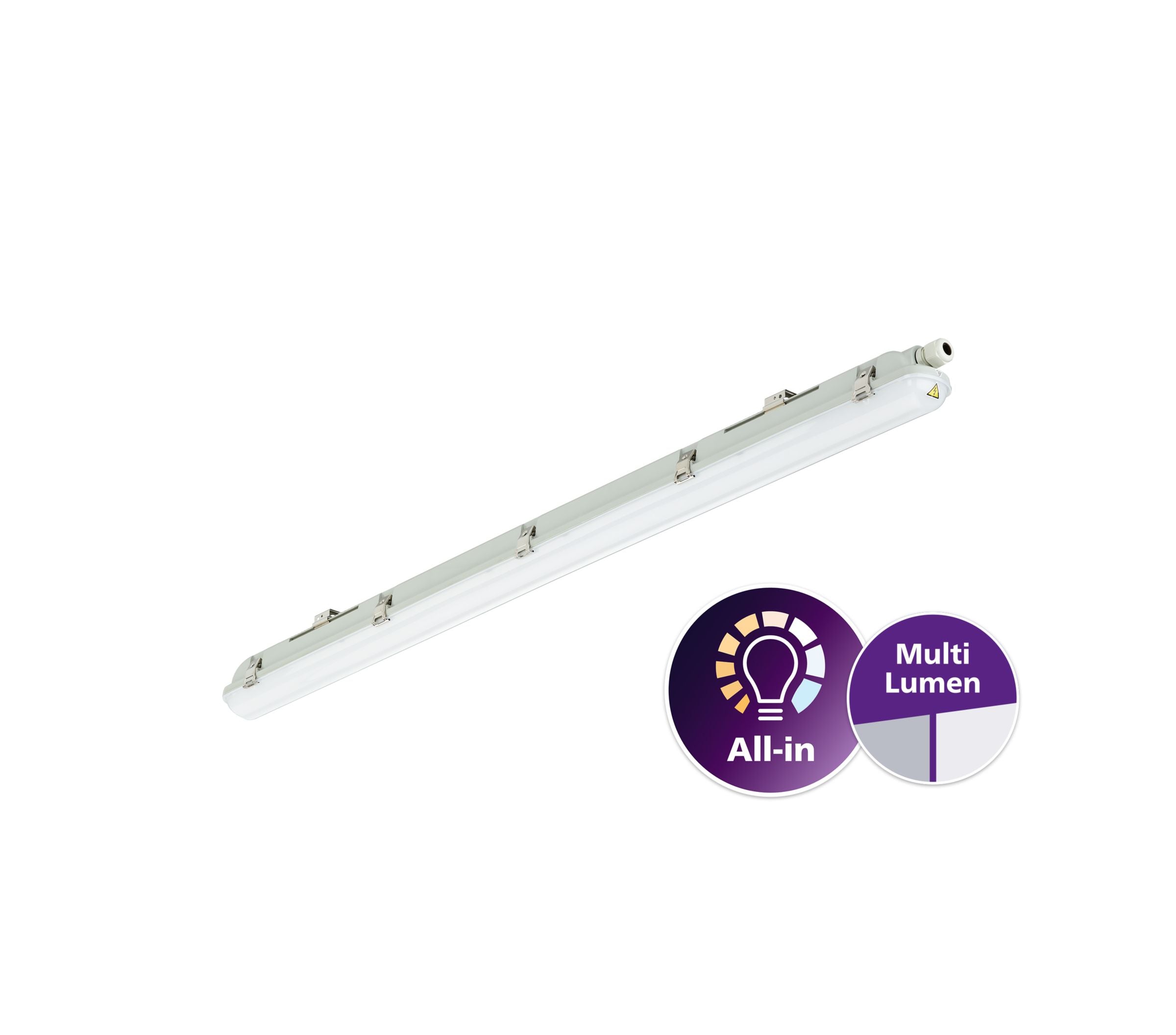 Philips LED Ledinaire Feuchtraumleuchte WT065C opal 23/42W/840 kaltweiß 2900/4800lm 110° 220-240V IP65 1207mm