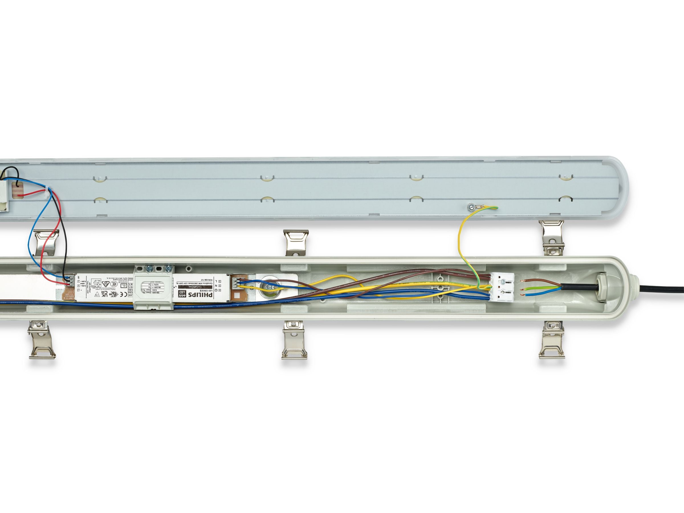 Philips LED CoreLine Feuchtraumleuchte WT065C opal 30/53W/840 kaltweiß 4100/6800lm 110° 220-240V IP65 1507mm