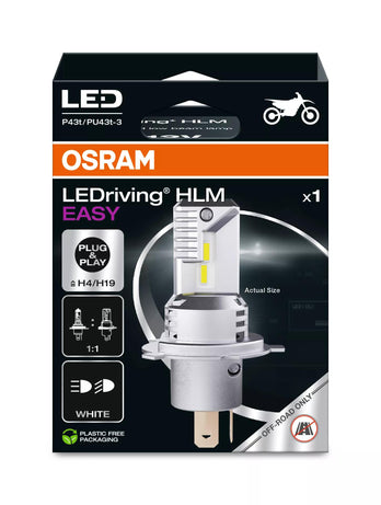 Osram LED LEDriving HLM Easy H4 19W 1400/1100lm bis 6500k P43t 12V 2er Pack