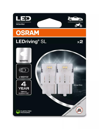 Osram LED LEDriving SL White W21W 1W 145lm W3x16d 12V 2er Blister