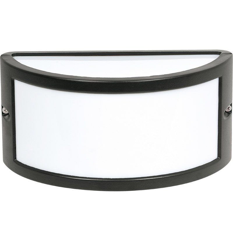 I-Light Wandleuchte Halbrund Schwarz, IP 54 E27