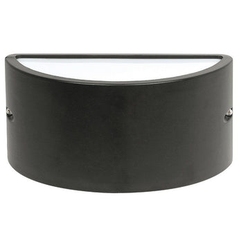 I-Light Wandleuchte Halbrund Schwarz, IP 54 E27