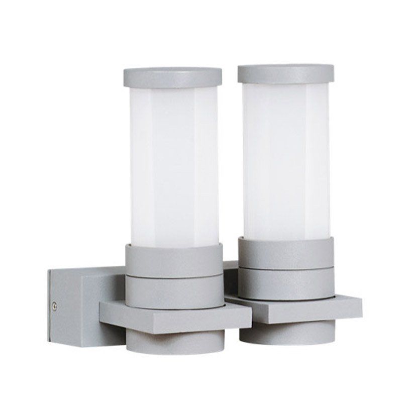 I-Light Wandleuchte Cup Grau, IP 54 2 x E27