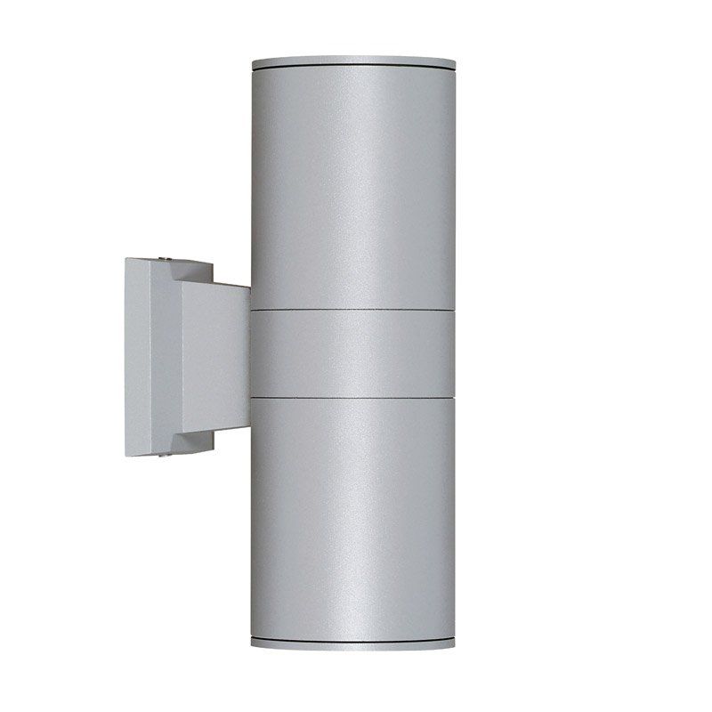 I-Light Wandleuchte Rund Silber, IP 54 2 x E27