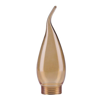 Paulmann Dekoglas Kerze Gold Windstoß für Halogen Basic Sockel Mini