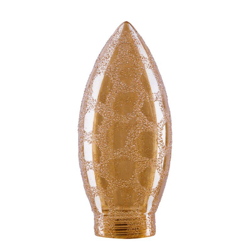 Paulmann Dekoglas Kerze Krokoeis Gold für Halogen Basic Sockel Mini