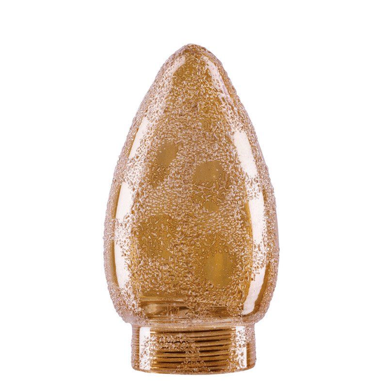 Paulmann Dekoglas Minikerze Krokoeis Gold für Halogen Basic Sockel Mini