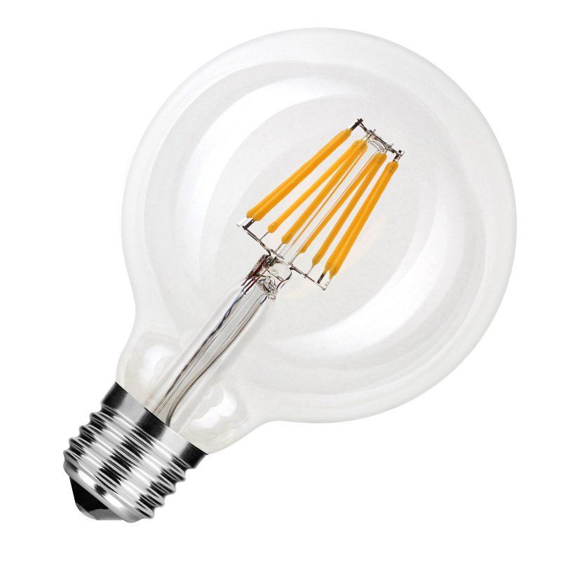 Modee LED Filament Globe G95 8-60W/827 E27 750lm klar echt warmweiß nicht dimmbar Ballform 360° ersetzt 60W