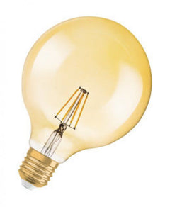 Osram Vintage 1906 LED DIM Classic Globe125 Filament Gold 6,5-55 W/824 E27 650lm ultra warmweiß dimmbar