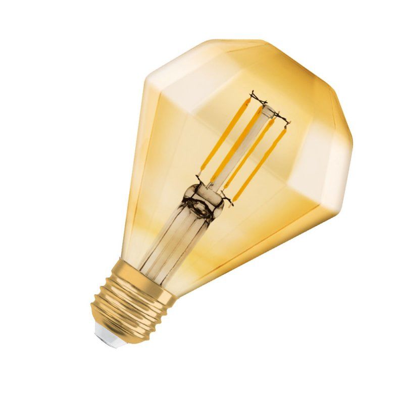 Osram / Ledvance LED Filament Vintage 1906 Edison Diamond gold 300° 4-40W/824 extra warmweiß 470lm E27 220-240V