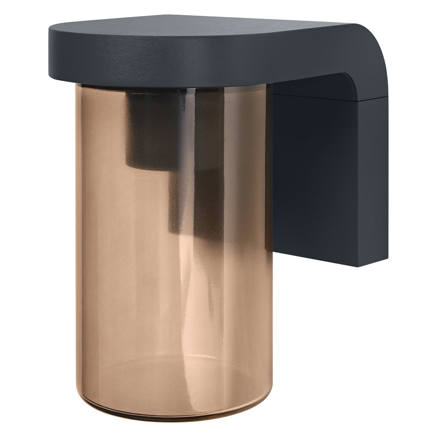 Osram Wandleuchte Endura Classic Cascade Amber 1-flammig E27 nicht dimmbar dunkelgrau IP44