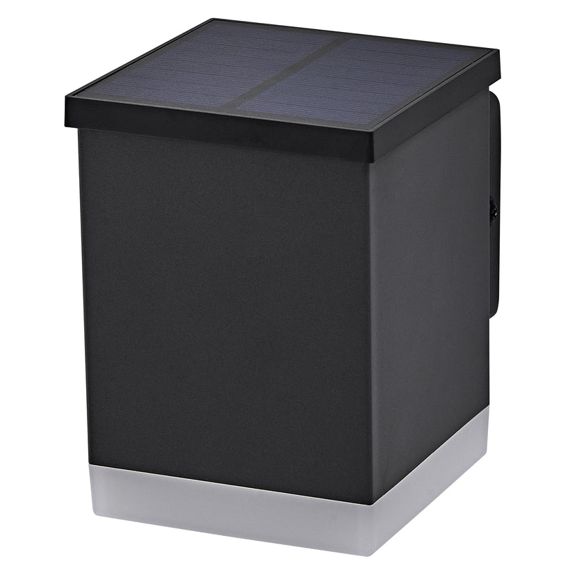 Osram LED Wandleuchte Endura Style Solar Quadro 0,5W/3000K 50lm warmweiß nicht dimmbar dunkelgrau IP44