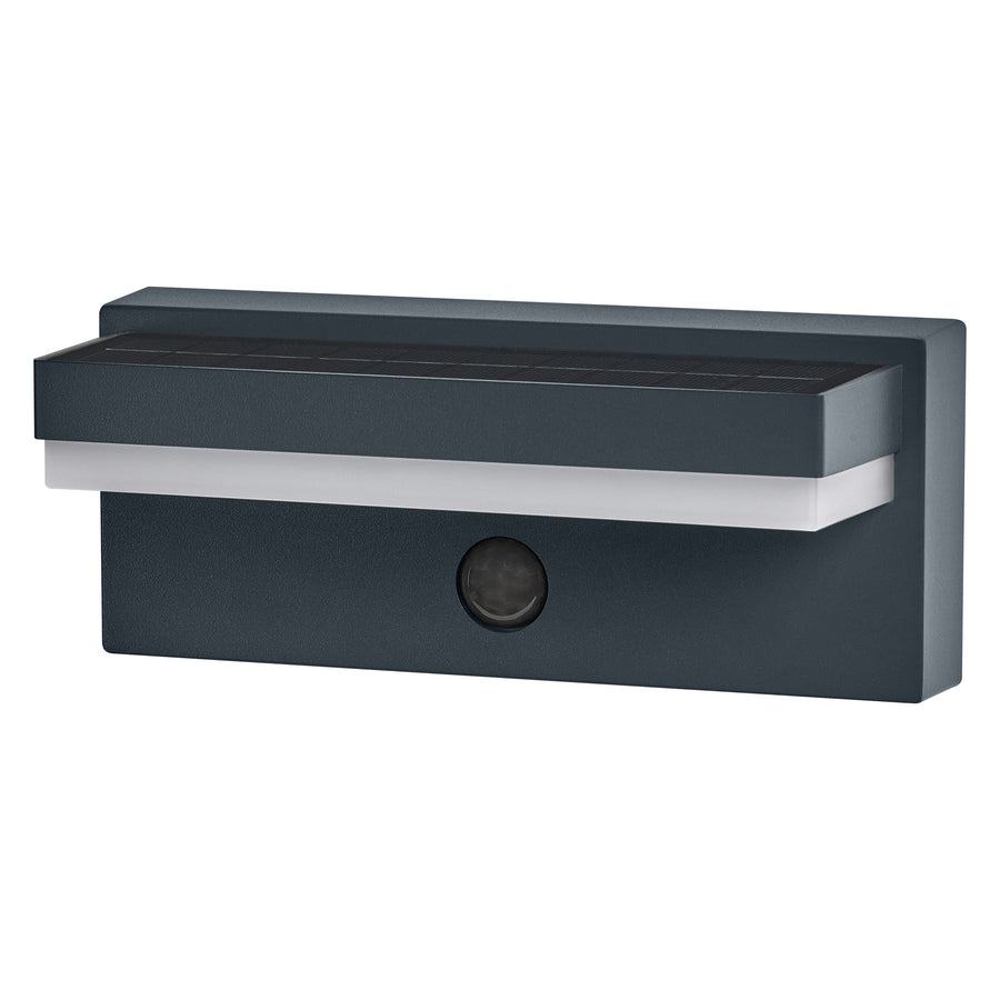 Osram LED Wandleuchte Endura Style Solar USB Robust Sensor 2,5W/3000K 180lm warmweiß nicht dimmbar dunkelgrau IP54