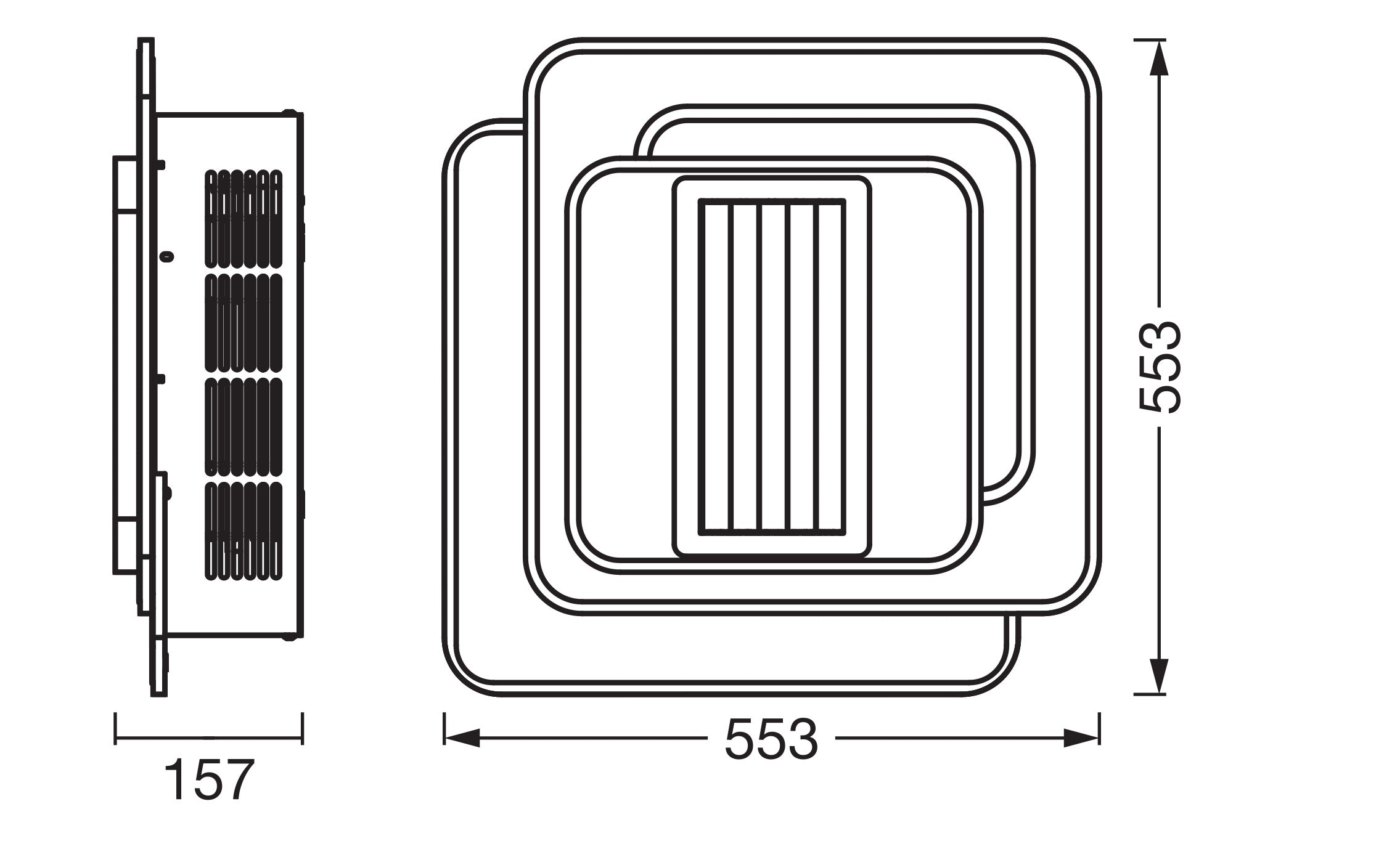 Osram LED Deckenventilator Grill Square – Produktansicht 3